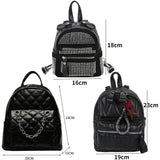 Women Mini Backpack Rhinestone Shoulder Bag School Travel Bagpack Handbags