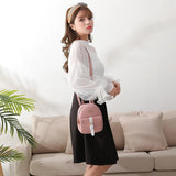 Women Small Backpack Clash Buckle Small Backpack Small Fresh Double Shoulder Bag