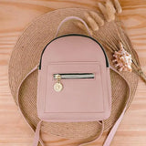 Women Small Backpack PU Leather Shoulder Bag For Teenage Girls Casual Daypack