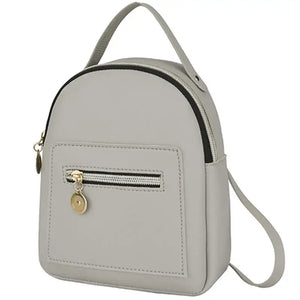 Women Small Backpack PU Leather Shoulder Bag For Teenage Girls Casual Daypack