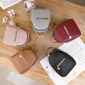 Women Small Backpack PU Leather Shoulder Bag For Teenage Girls