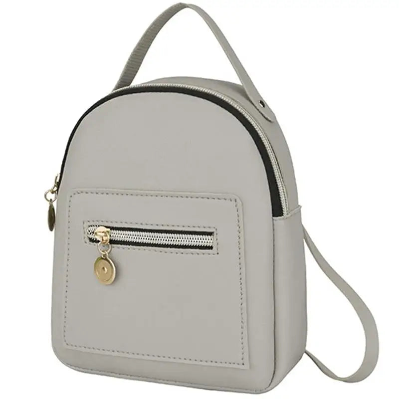 Women Small Backpack PU Leather Shoulder Bag For Teenage Girls Casual Daypack