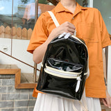 Women Small Backpack PVC School Bags for Teenage Girls