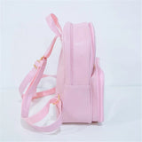 Women Small Backpack PVC School Book Bag for Teenage Girls