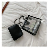 Women Small Shoulder Bag Transparent Chain Messenger Bag