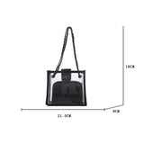 Women Small Shoulder Bag Transparent Chain Messenger Bag