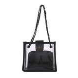 Women Small Shoulder Bag Transparent Chain Messenger Bag
