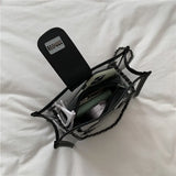 Women Small Shoulder Bag Transparent Chain Messenger Bag