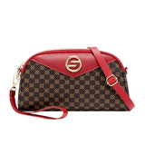 Women Small Bag Contrast PU Leather Clutch Purse Shoulder Messenger