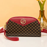 Women Small Bag Contrast PU Leather Clutch Purse Shoulder Messenger