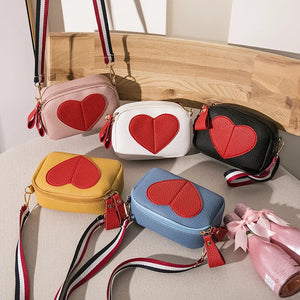 Women Small Bag Pu Mini Crossbody Bag Female Heart Shape Messenger Shoulder Bag