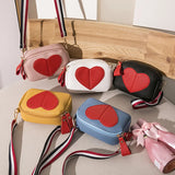 Women Small Bag Pu Mini Crossbody Bag Female Heart Shape Messenger Shoulder Bag