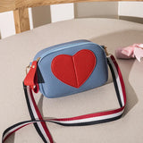 Women Small Bag Pu Mini Crossbody Bag Female Heart Shape Messenger Shoulder Bag