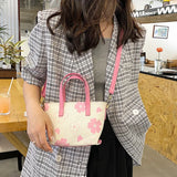 Canvas Shoulder Bag Portable Girls Mini Phone Wallet Bag