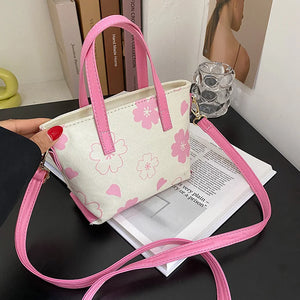 Canvas Shoulder Bag Portable Girls Mini Phone Wallet Bag