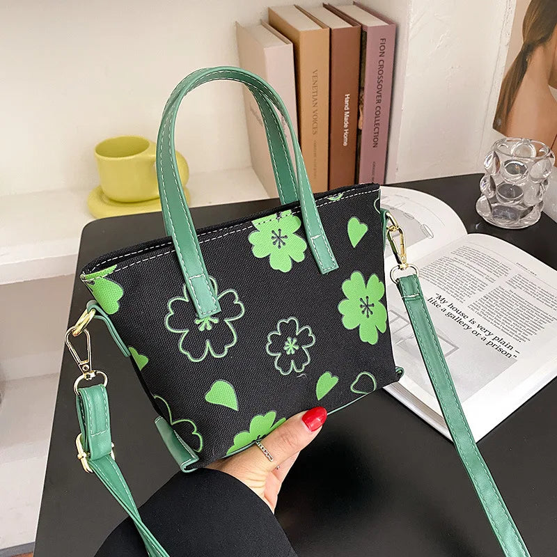 Canvas Shoulder Bag Portable Girls Mini Phone Wallet Bag