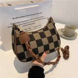 Small Canvas Handbag Vintage Zipper Shoulder Bag