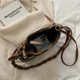 Small Canvas Handbag Vintage Zipper Shoulder Bag