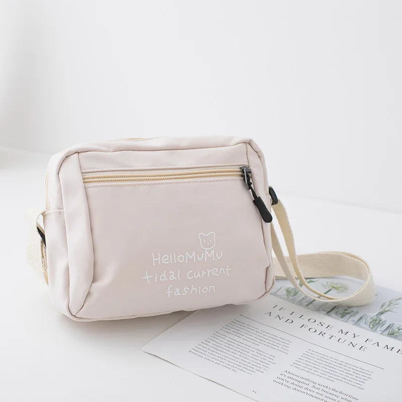 Women Small Canvas Messenger Bag Ladies Crossbody Shoulder Tote Student Portable