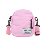 Women Small Canvas Shoulder Bag Female Mini Solid Crossbody Bags Zipper Purse