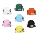 Women Small Canvas Shoulder Bag Female Mini Solid Crossbody Bags Zipper Purse