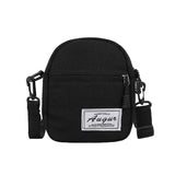 Women Small Canvas Shoulder Bag Female Mini Solid Crossbody Bags Zipper Purse