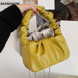 French Style Leather Clutch Crossbody Bag