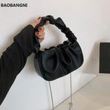 French Style Leather Clutch Crossbody Bag
