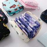 Women Small Cosmetic Bag Set Zipper Girls Mini Sanitary Napkins Makeup Lipstick