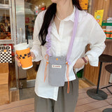 Corduroy Shoulder Bag Casual Small Crossbody Messenger Bag