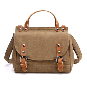 Women Canvas Crossbody Bag Vintage Shoulder Tote Small Handbag