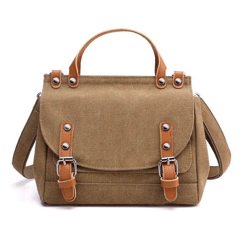 Women Canvas Crossbody Bag Vintage Shoulder Tote Small Handbag