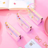 Women Small Coin Bag Laser PVC Clear Girls Coin Wallet Purses