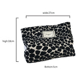 Animal Print Makeup Bag Lightweight Cosmetic Organizer Zipper Handbag