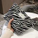 Animal Print Makeup Bag Lightweight Cosmetic Organizer Zipper Handbag
