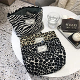 Animal Print Makeup Bag Lightweight Cosmetic Organizer Zipper Handbag