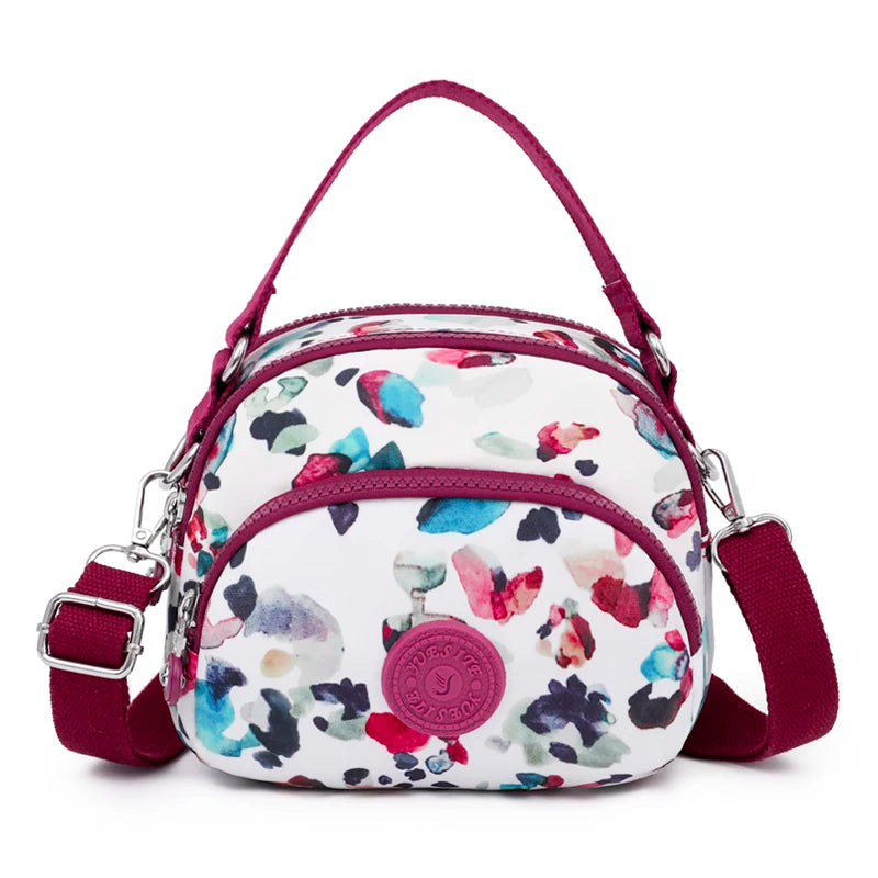 Women Small Messenger Bags Clutch Three Zipper Main Bag Female Handbags