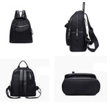 Women Small Nylon Waterproof Backpack Casual Student School Bag