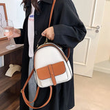 Women Small Pu Leather Backpacks High Ladies Shoulder Travel Bag Female School B