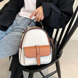 Women Small Pu Leather Backpacks High Ladies Shoulder Travel Bag Female School B