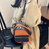 Women Small Pu Leather Backpacks High Ladies Shoulder Travel Bag Female School B