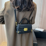 Women Small Pu Leather Handbags Shoulder Bags High Ladies Messenger Box Bags