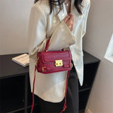 Women Small Pu Leather Handbags Shoulder Bags High Ladies Messenger Box Bags