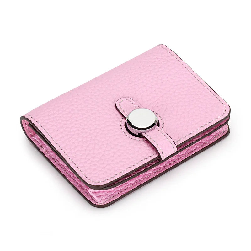 Women Small Cow Leather Coin Purse Clutch Wallet