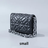 Women Small Retro Stitched Bag Chain Armpit Bag Quilted Shoulder Bag
