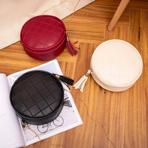 Small Round Tassel Crossbody Bags for Women Purses Clutches