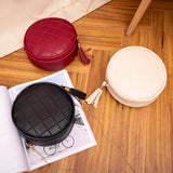 Small Round Tassel Crossbody Bags for Women Purses Clutches