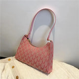 Women Small Shoulder Bags Letter Clutch Handbag Tote Ladies Underarm Bag
