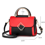 Women Small Square Bag Casual Ladies Car Line Patchwork Handbag Retro Shoulder B