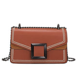Women Small Square Bag Casual Shoulder Bags Messenger Handbag PU Leather 2020